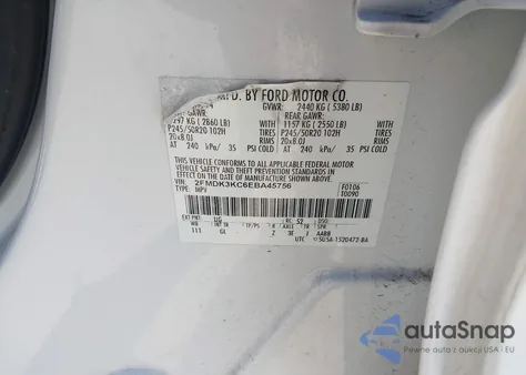 2014 Ford Edge Limited из США, поврежденный, VIN 2FMDK3KC6EBA45756